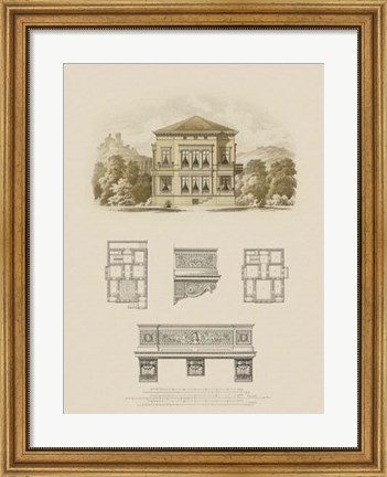 Framed Estate and Plan I Print