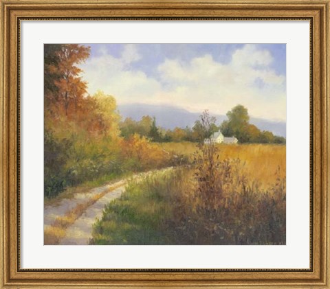 Framed Autumn Country Road Print