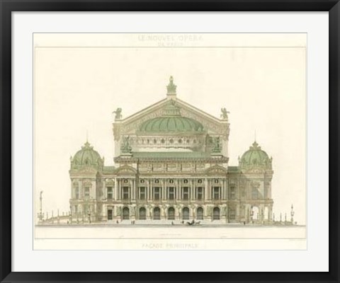 Framed Paris Opera House II Print