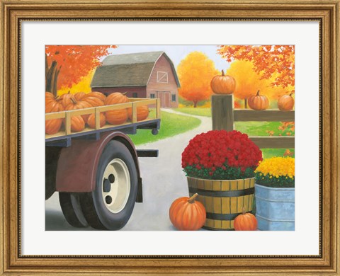 Framed Autumn Affinity I Print