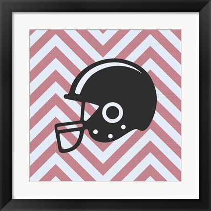 Framed Eat Sleep Play Football - Pink Part III Print