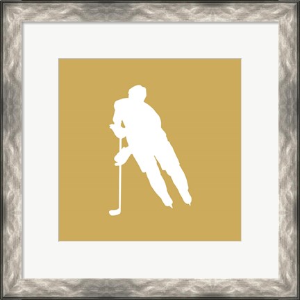 Framed Hockey Player Silhouette - Part IV Print