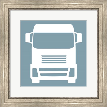 Framed Front View Trucks Set II - Blue Print