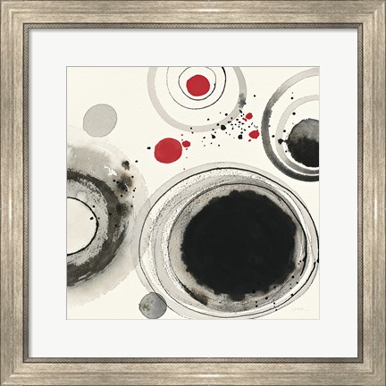 Framed Planetary IV with Red Print