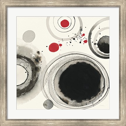 Framed Planetary IV with Red Print