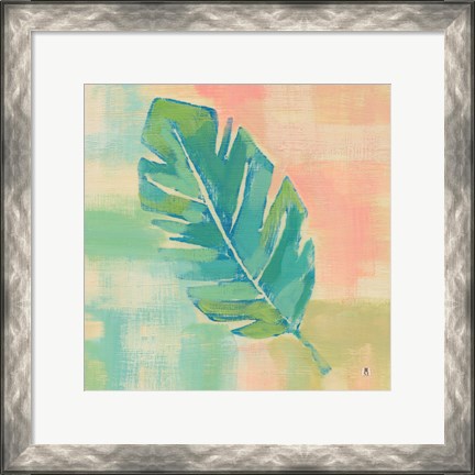 Framed Beach Cove Leaves III Print