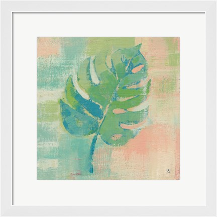 Framed Beach Cove Leaves I Print