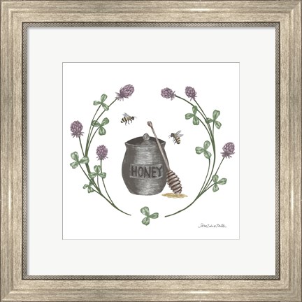 Framed Happy to Bee Home IV Print