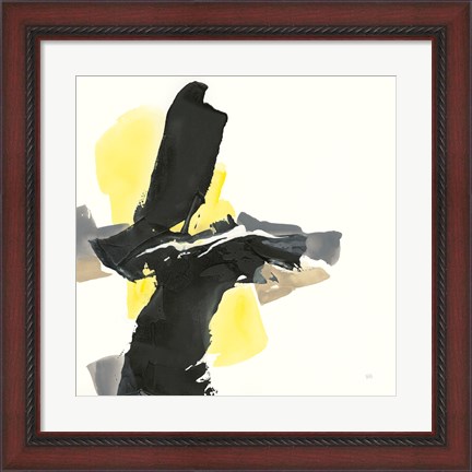 Framed Black and Yellow IV Print