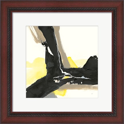 Framed Black and Yellow III Print