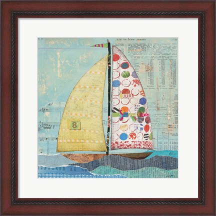 Framed At the Regatta I Sail Sq Print