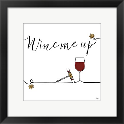 Framed Underlined Wine VII Print