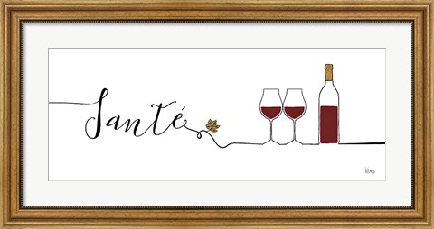 Framed Underlined Wine II Print