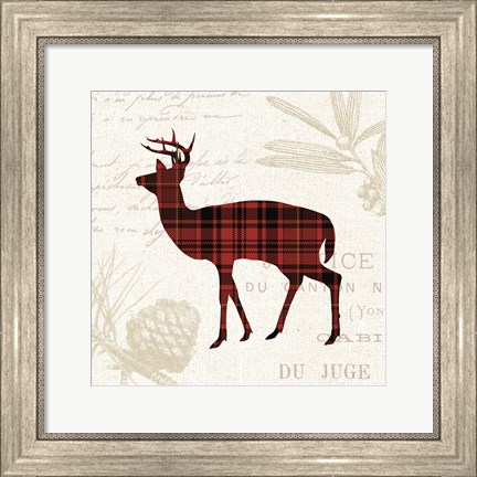 Framed Plaid Lodge II Print