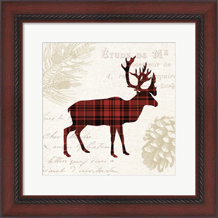 Framed Plaid Lodge I Print