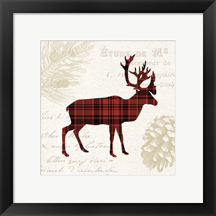 Framed Plaid Lodge I Print