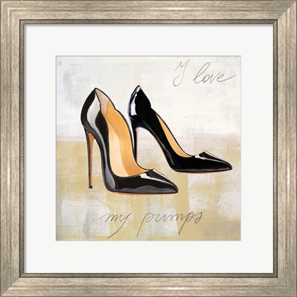 Framed I Love my Pumps Print