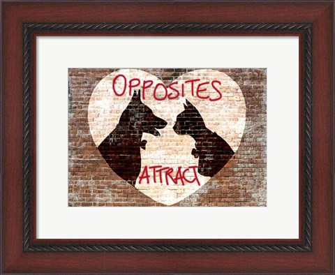 Framed Opposites attract Print