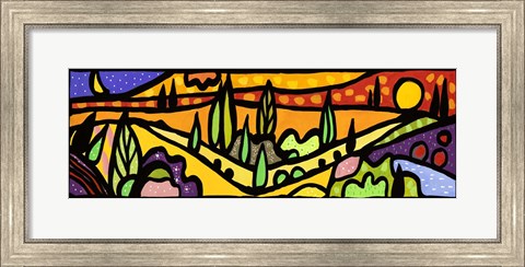 Framed Vallata al Tramonto Print