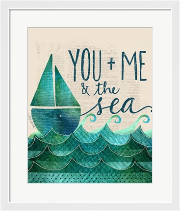 Framed You, Me &amp; the Sea Print