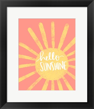 Framed Coral Sunshine Print