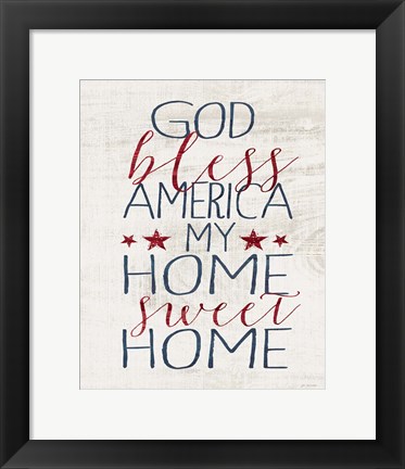 Framed God Bless America Print