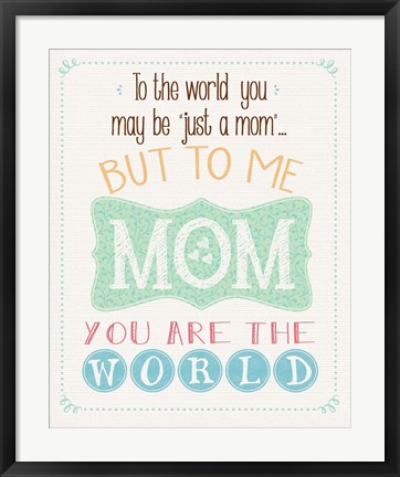 Framed World Mom Print