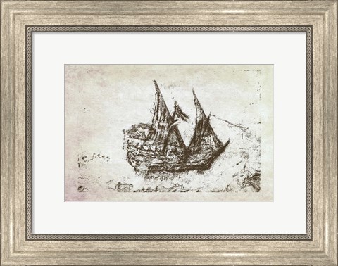 Framed Primitive Frigate III Print