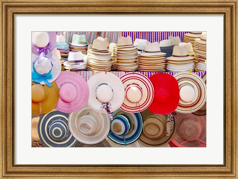 Framed Tourist Hats Print