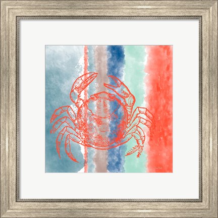 Framed Crab Stripes Print