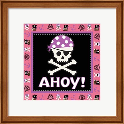 Framed Ahoy Pirate Girl III Print