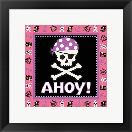 Framed Ahoy Pirate Girl III Print