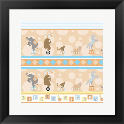 Framed Baby Big Top VIII Blue Print