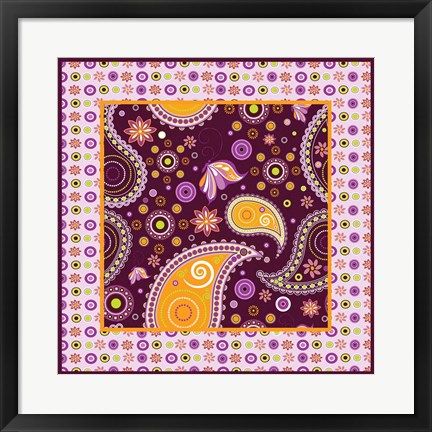 Framed Boho Chic Amethyst X Print