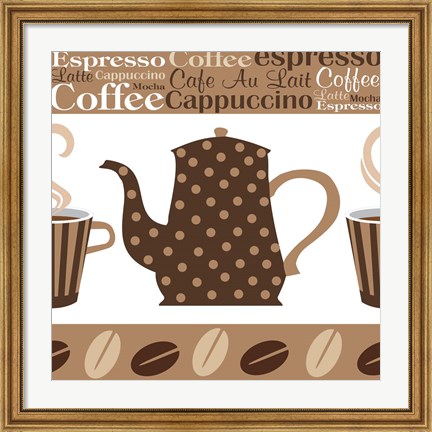 Framed Cafe Au Lait Cocoa Latte II Print