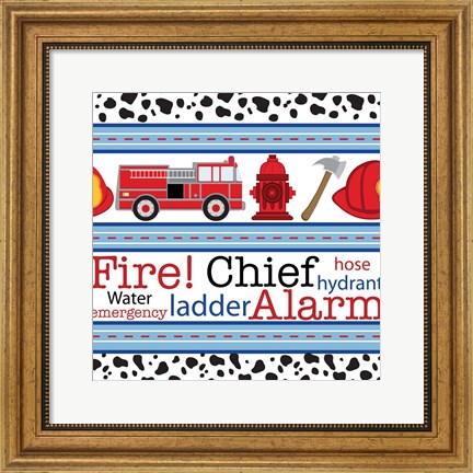 Framed Fire Emergency II Print