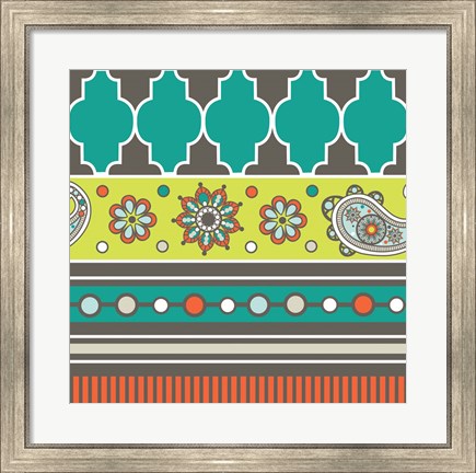 Framed Modern Day Moroccan Fiesta V Print