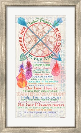 Framed Girls Dream Catcher Print