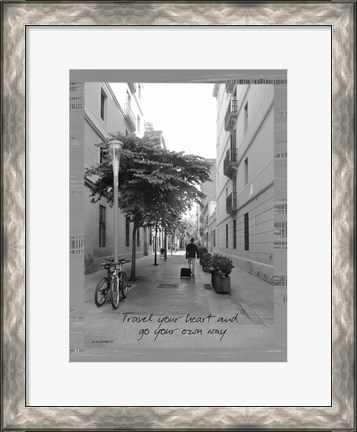 Framed Traveler B&amp;W Print