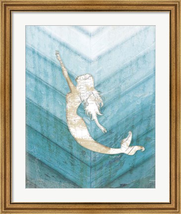 Framed Coastal Mermaid I Print