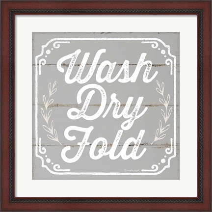 Framed Wash, Dry, Fold III Print