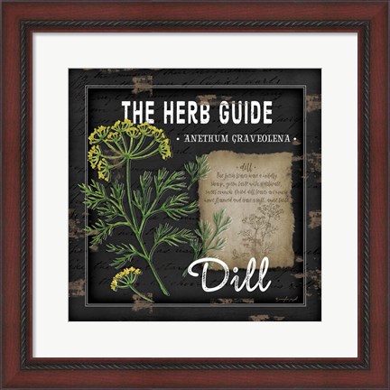 Framed Herb Guide Dill Print