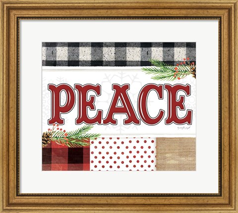 Framed Peace Plaid Print