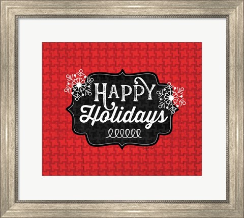 Framed Happy Holidays Print