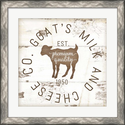 Framed Goat&#39;s Milk and Cheese Co. II Print