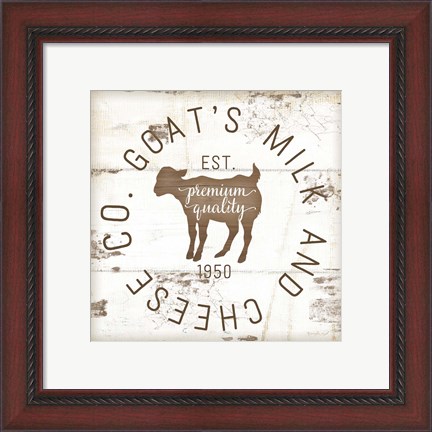 Framed Goat&#39;s Milk and Cheese Co. II Print