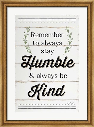 Framed Humble and Kind II Print