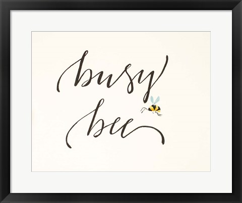 Framed Busy Bee Print