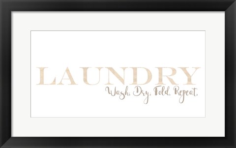 Framed Laundry Burlap Reverse Print