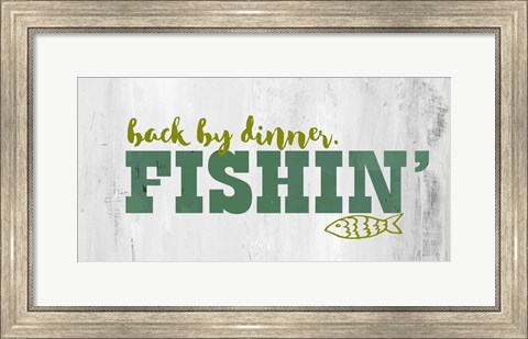 Framed Fishing Dinner Print